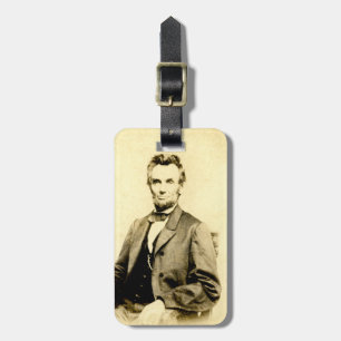 SÄLLSYNT presidentAbraham Lincoln STEREOVIEW Bagagebricka