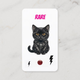 Sällsynt Punk Cat-Collector Card-Black Rebel Lojalitetskort