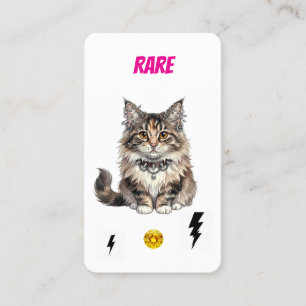 Sällsynt Punk Katt Maine Coon Samlarkort Lojalitetskort