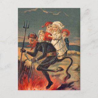 Sällsynt Redheaded Krampus vykort