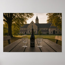 Sällsynt scenaffisch för belgiskt klosterklosteröl poster
