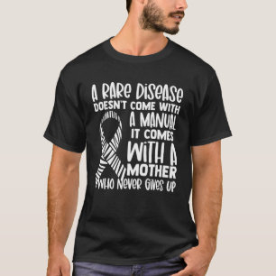 Sällsynt Sjukdomar medvetandegrad Zebra Ribbon Mo T Shirt