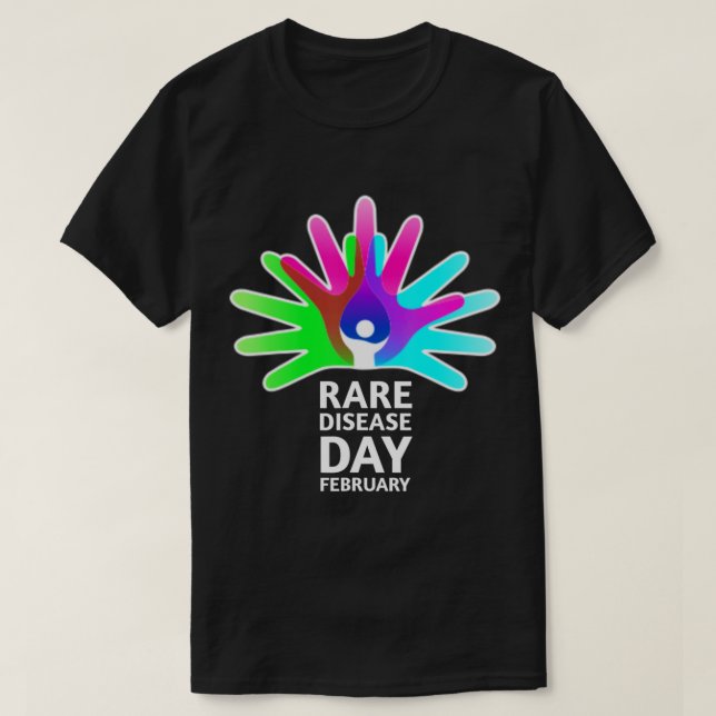 Sällsynt Sjukdomsdag 2022 - Medvetenhet om Sällsyn T Shirt (Design framsida)