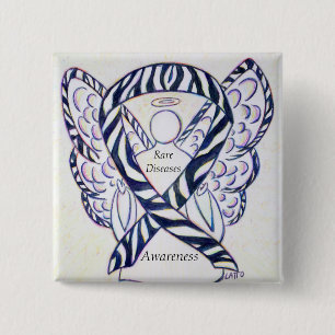 Sällsynt Sjukdomskänsla Angel Ribbon Pin Knapp