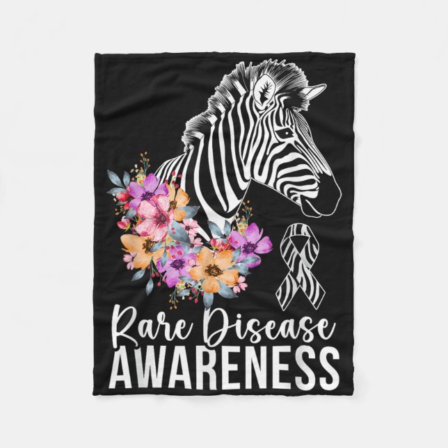 Sällsynt Sjukdomskänsla Känslhet Zebra Sällsynt Di Fleecefilt (Framsidan)