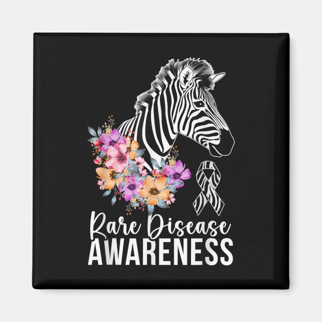 Sällsynt Sjukdomskänsla Känslhet Zebra Sällsynt Di Magnet (Framsidan)