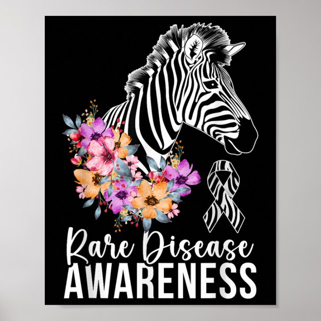 Sällsynt Sjukdomskänsla Känslhet Zebra Sällsynt Di Poster (Framsidan)