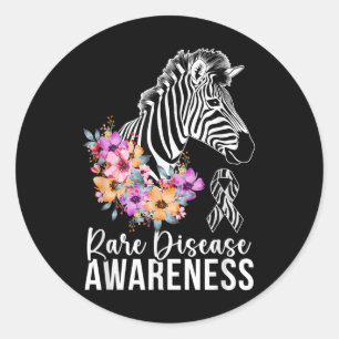 Sällsynt Sjukdomskänsla Känslhet Zebra Sällsynt Di Runt Klistermärke