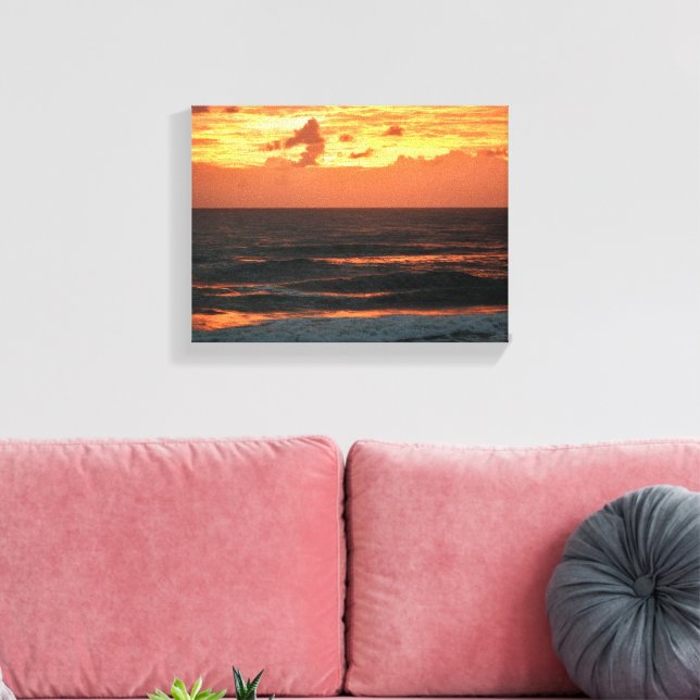Sällsynt soluppgång över havet canvastryck (Insitu (Vardagsrum))
