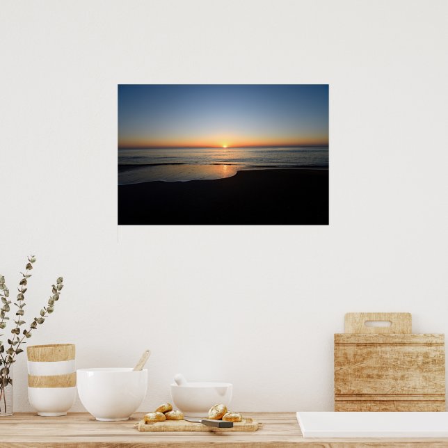 Sällsynt soluppgång över havet poster (Kök)