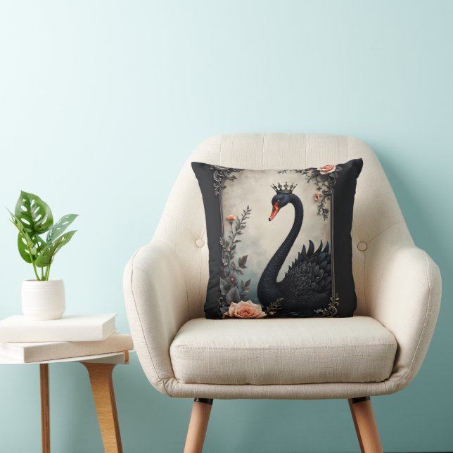 Sällsynt som en svart svan, tidlös som sann kärlek kudde (Stol)