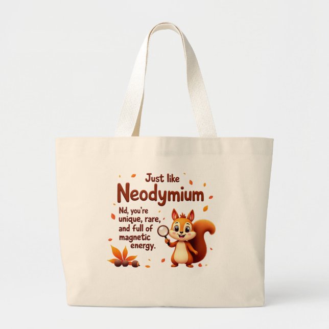 Sällsynt som Neodymium - Cute Squirre - Bag Jumbo Tygkasse (Framsidan)