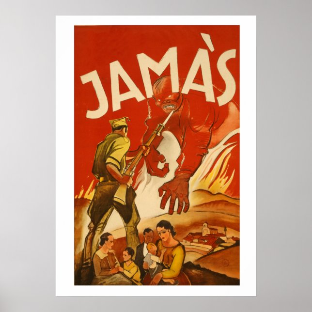 Sällsynt Spanska Krig Poster JAMAS (Framsidan)