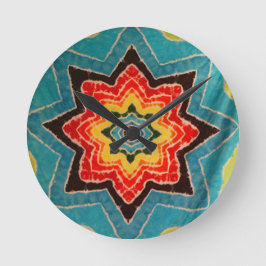 Sällsynt Star Tie Dye PhatDyes Clock Rund Klocka