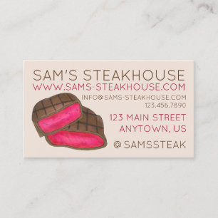 Sällsynt Steak Steakhouse Restaurant Food Chef Visitkort