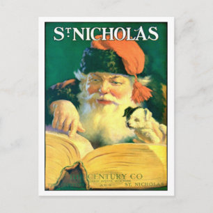 SÄLLSYNT TIDIG VYKORT FÖR VINTAGESANTA W "BRA" BOK