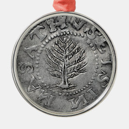 Sällsynt Tidigt American Coin Julgransprydnad Metall