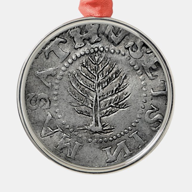 Sällsynt Tidigt American Coin Julgransprydnad Metall (Framsidan)