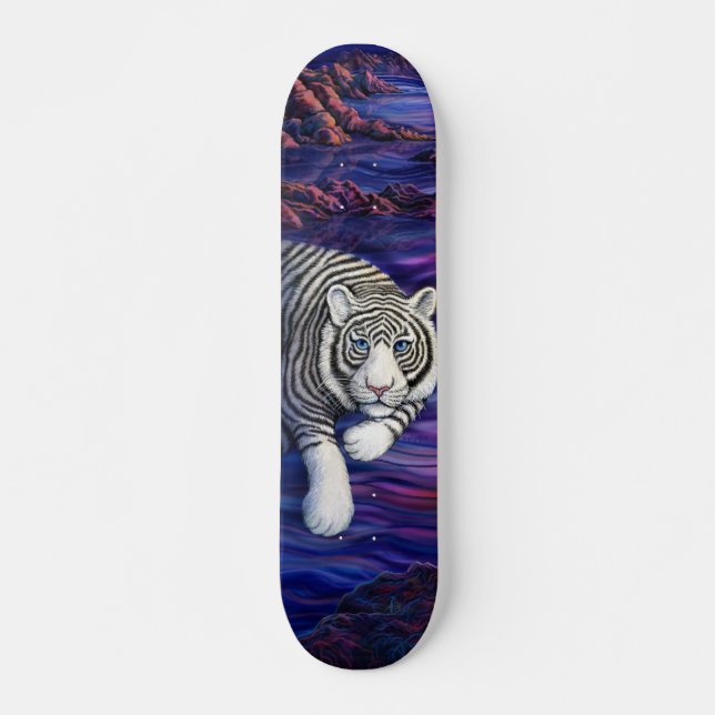 Sällsynt tigerskateboard mini skateboard bräda 18,7 cm (Framsida)