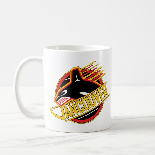 SÄLLSYNT Vancouver Hockey - Retro Canucks Kaffemugg (Vänster)