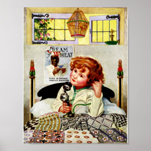 SÄLLSYNT Vintage Cream of Wheat Advertisement Poster