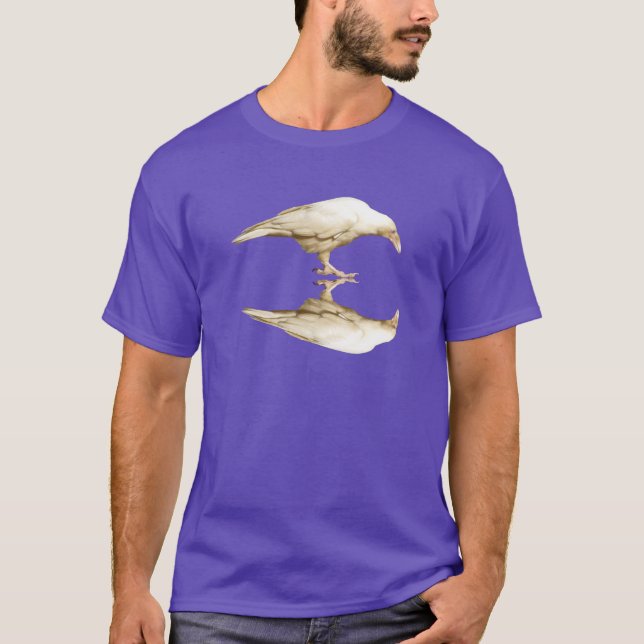 Sällsynt White Raven Photo Manar-Shirt T-shirt (Framsida)