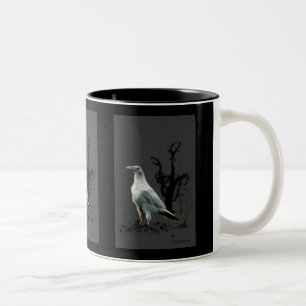 Sällsynt White Raven Wildlife Art Två-Tonad Mugg