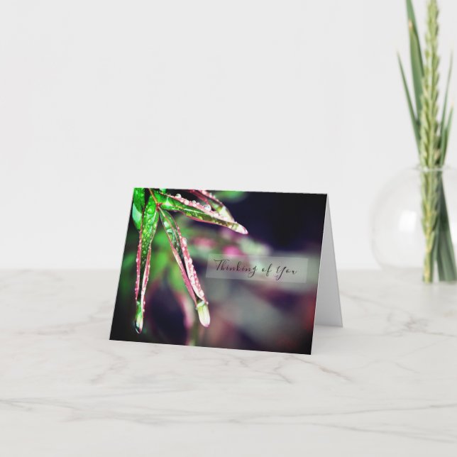 Sällsynta droppar på Löv som tänker på ditt kort (Framsida)