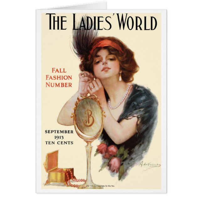 SÄLLSYNTET 1913 "TIDSKRIFTKORTKORT" TÄCKER KONST OBS KORT (Framsidan)