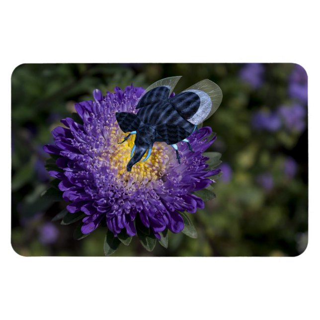 Sällsyntet Blue Bugphant Magnet (Horisontell)