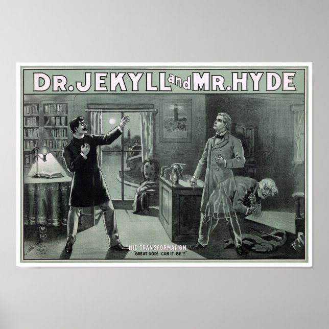 Sällsyntet Dr Jekyll och Hyde Transformation Poste Poster (Framsidan)