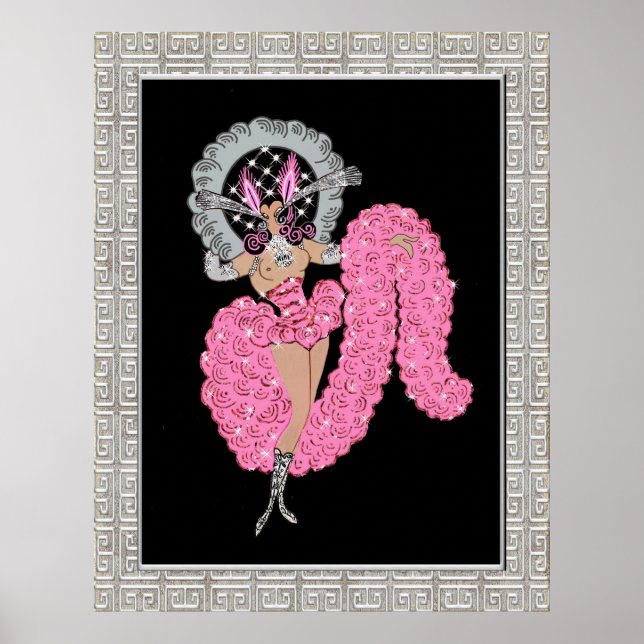 Sällsyntet Erte Design "Mimi" Poster (Framsidan)