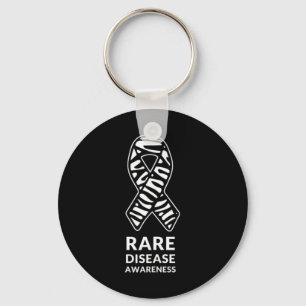 Sällsyntet för medvetandegörande av Zebra Ribbon D Nyckelring