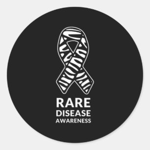 Sällsyntet för medvetandegörande av Zebra Ribbon D Runt Klistermärke