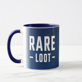 Sällsyntet Loot Mörk blått Typography Gamer Mugg