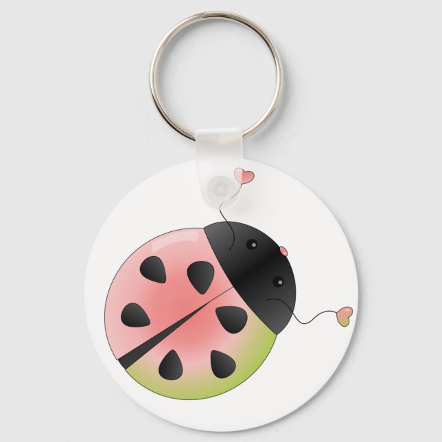 Sällsyntet Watermelon Ladybug Nyckelring (Framsida)