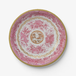 Sällsyntets Rosa "FITZHUGH" Plate - Circa 1810 Sti