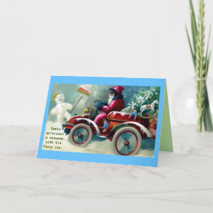 Sällsyntets Vintage Santa i en Finare-bildsändrad  Kort