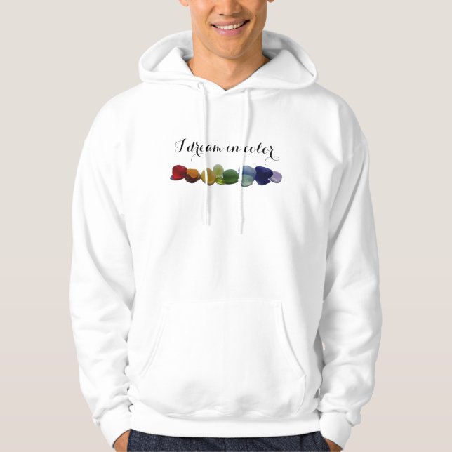 Sällsyntt havsexponeringsglas för regnbåge, hoodie (Framsida)