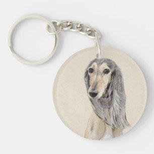 Salluki-målning (Fawn) - Cute Original Hund Art