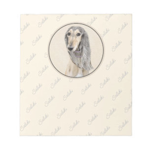 Salluki-målning (Fawn) - Cute Original Hund Art Anteckningsblock