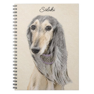 Salluki-målning (Fawn) - Cute Original Hund Art Anteckningsbok