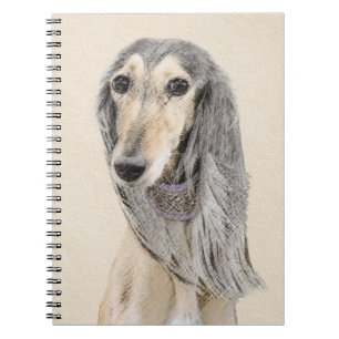 Salluki-målning (Fawn) - Cute Original Hund Art Anteckningsbok