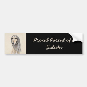 Salluki-målning (Fawn) - Cute Original Hund Art Bildekal