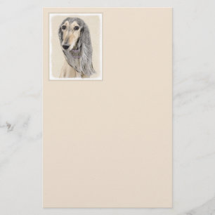 Salluki-målning (Fawn) - Cute Original Hund Art Brevpapper