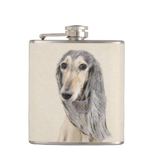 Salluki-målning (Fawn) - Cute Original Hund Art Fickplunta
