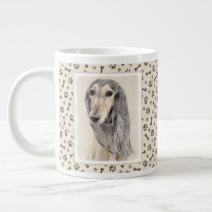 Salluki-målning (Fawn) - Cute Original Hund Art Jumbo Mugg