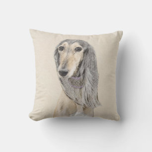 Salluki-målning (Fawn) - Cute Original Hund Art Kudde