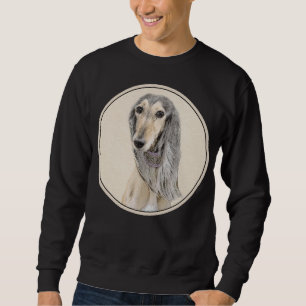 Salluki-målning (Fawn) - Cute Original Hund Art Lång Ärmad Tröja