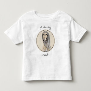 Salluki-målning (Fawn) - Cute Original Hund Art T Shirt